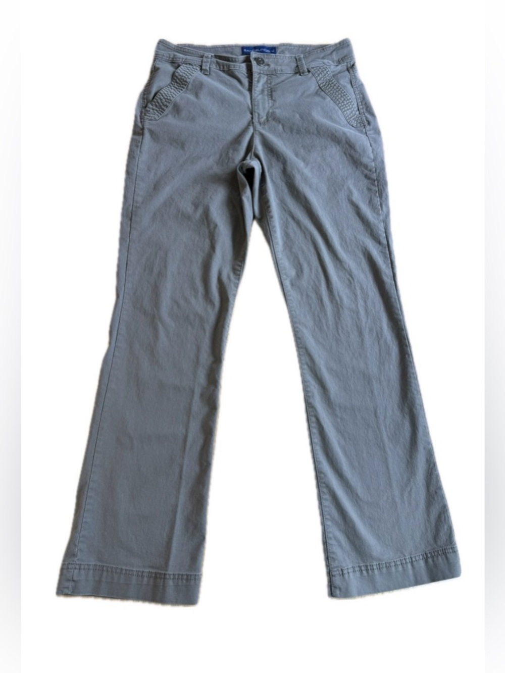 Bandolino Blu Women’s Gray Pants Size 10 Straight Cut Mid Rise Casual